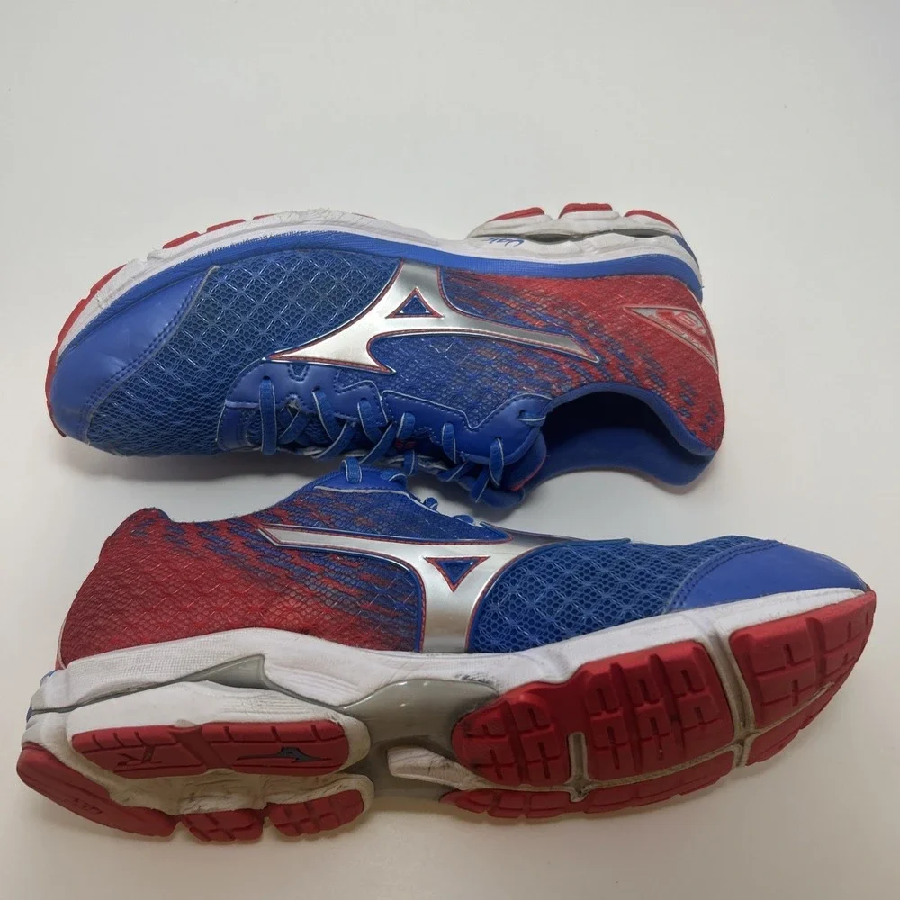 Mizuno Wave Rider 19 Running Shoes, Women's Size 10 Blue/Pink Trail J1GD160301